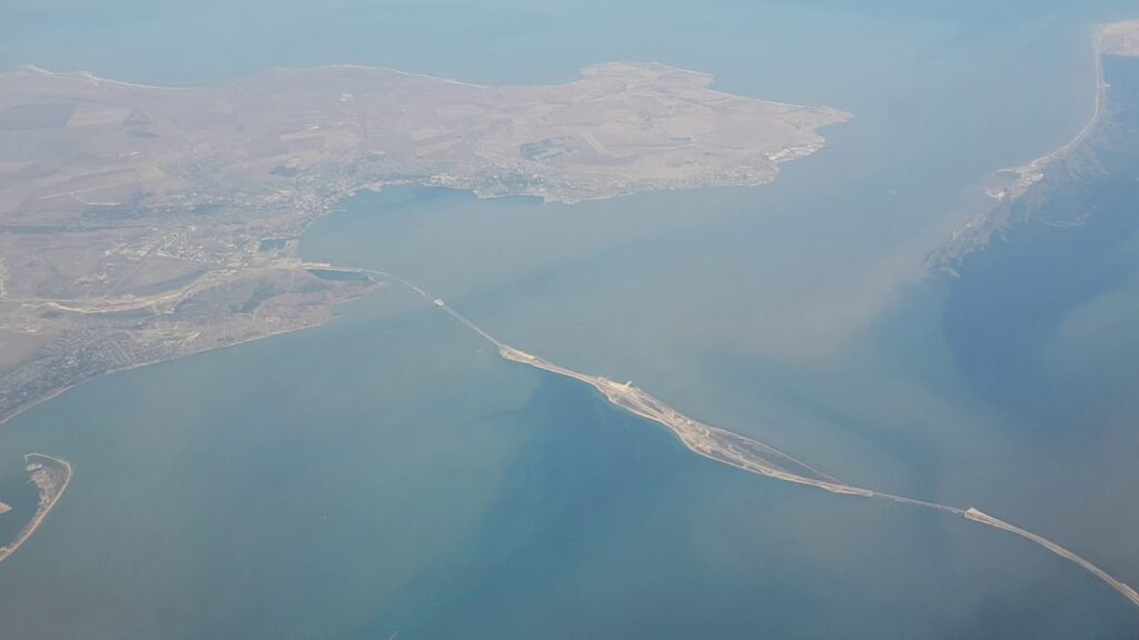 Крымский мост с высоты самолета